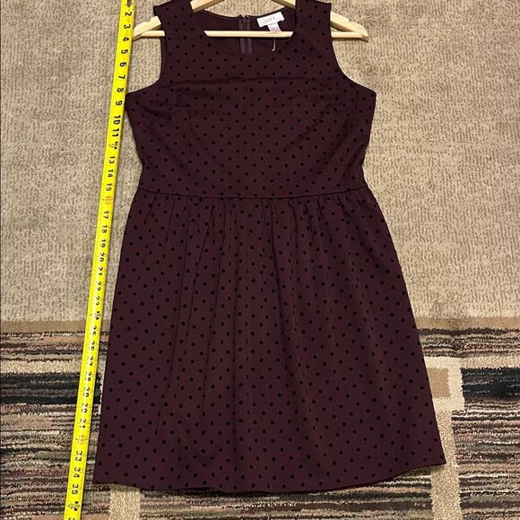 LOFT Dark Polka Dot Mini Dress - Picture 9 of 9
